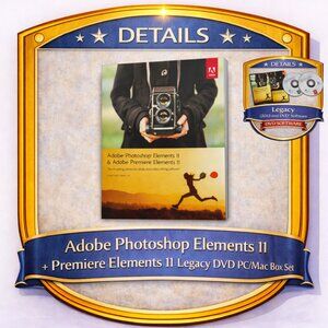 Adobe Elements 11 DVD Bundle (Photoshop + Premiere) Mac/Windows